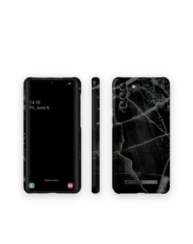 Printed Case Galaxy S21Plus Black Thunder Marble