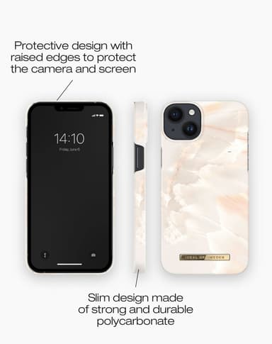 Printed Case MagSafe iPhone 14PL Rose Pearl Marble
