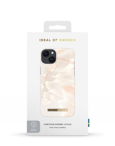 Printed Case MagSafe iPhone 14PL Rose Pearl Marble