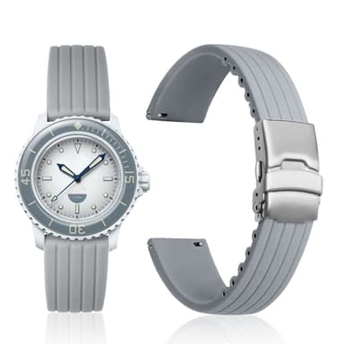 Ersättande Klockarmband för Blancpain X Swatch Grå