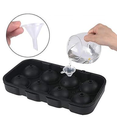 8-Sfärig Isbollsform 2-pack Svart