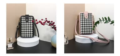 Crossbody väska Plånbok telefonväska Svart