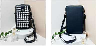Crossbody väska Plånbok telefonväska Svart