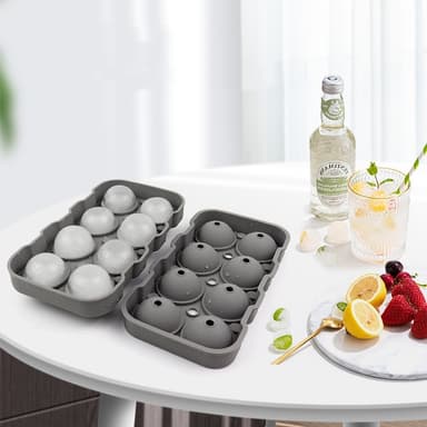 8-Sfärig Isbollsform 2-pack Svart