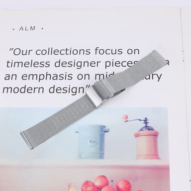 22mm Klockarmband i Rostfritt stål för Samsung/Huawei Silver