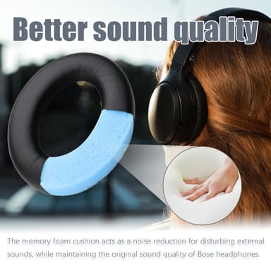Öronkuddar för Bose QC35 I/II, QC25, QC15, QC 2 AE 2, AE 2i, AE 2w, So