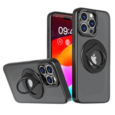 Magnetiskt Skyddsfodral med Stativ för IPhone Svart  iPhone 15