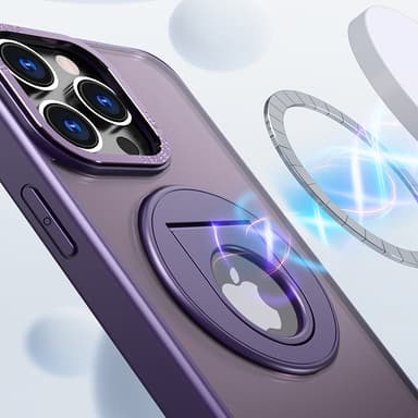 Magnetiskt Skyddsfodral med Stativ för IPhone Svart  iPhone 15