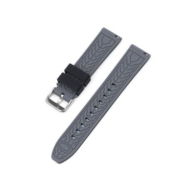 Mjuk Silikonrem för Omega x Swatch MoonSwatch Svart+grå