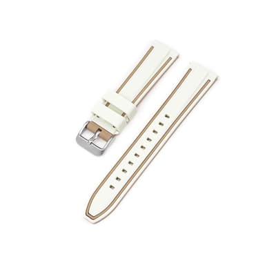 Mjuk Silikonrem för Omega x Swatch MoonSwatch Brun+beige