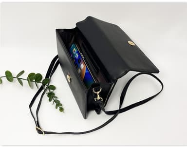Crossbody-väska med singelaxel för kvinnor Svart