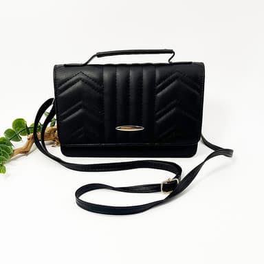 Crossbody-väska med singelaxel för kvinnor Svart