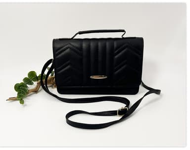 Crossbody-väska med singelaxel för kvinnor Svart