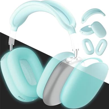 Silikonfodral för AirPods Max hörlurar - Flurescent Blue