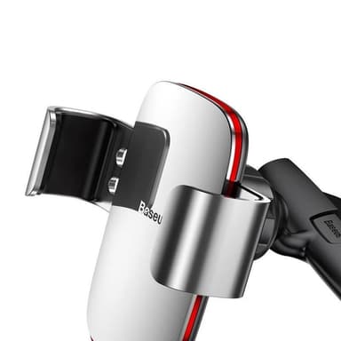 Baseus Metal Age Gravity - Bilhållare för Smartphones, Silver