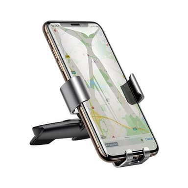 Baseus Metal Age Gravity - Bilhållare för Smartphones, Silver
