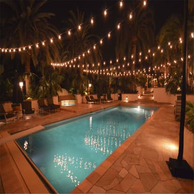 Premium Ljusslinga utomhus 10m med 20 utbytbara E27 LED lampor