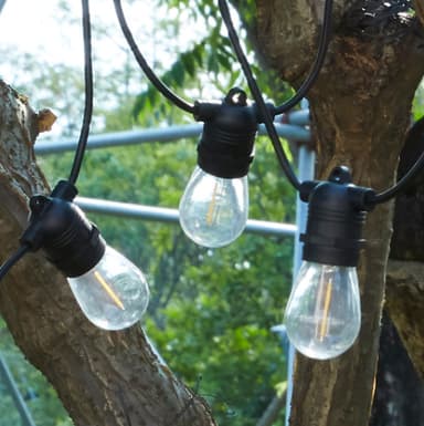Premium Ljusslinga utomhus 10m med 20 utbytbara E27 LED lampor