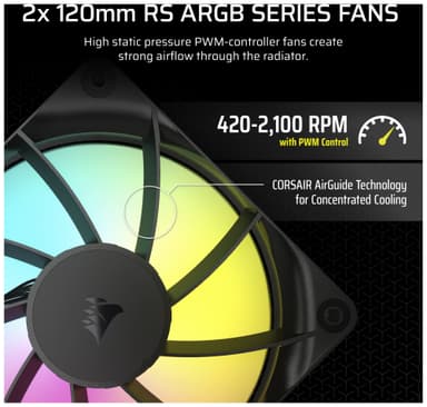 Corsair Nautilus 240mm RS ARGB CPU vattenkylare (svart)
