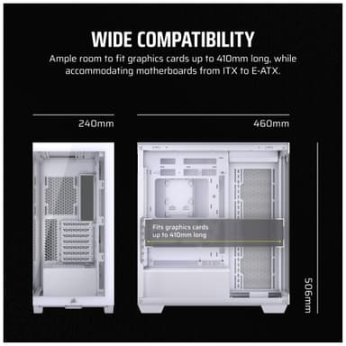 Corsair 3500X  PC-chassi (vitt/glas)