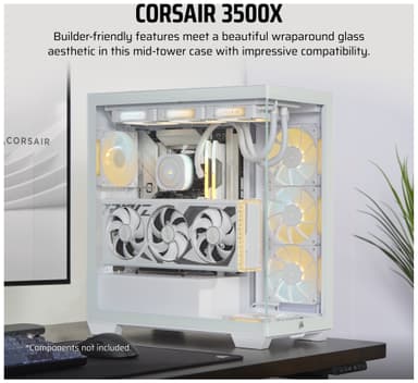 Corsair 3500X  PC-chassi (vitt/glas)