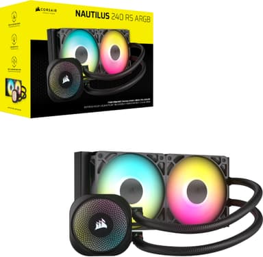 Corsair Nautilus 240mm RS ARGB CPU vattenkylare (svart)
