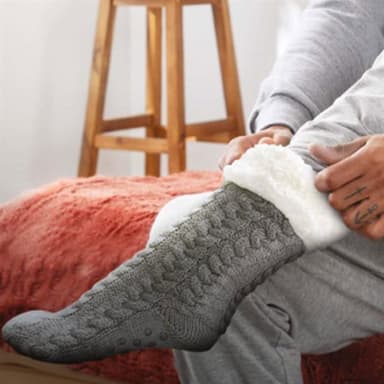 Orange Donkey Cozy Slipper One Size Socks - Halkfria sockor