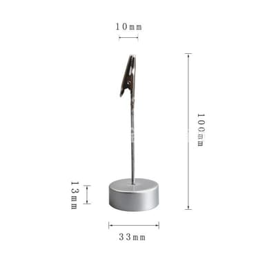 Krokodilklämma på fot 10-pack Silver