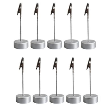 Krokodilklämma på fot 10-pack Silver