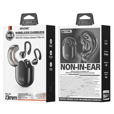 WEKOME Bluetooth Headset Semi-in-Ear Trådlösa hörlurar - Svart