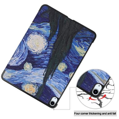 Till iPad Air 11 (2024) Slim fit tri-fold fodral - Painting