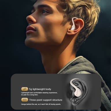 WEKOME Bluetooth Headset Semi-in-Ear Trådlösa hörlurar - Beige