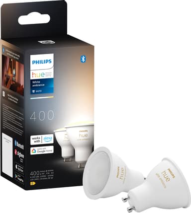 Philips Hue LED-lampa GU10 4,2W (2-pack)