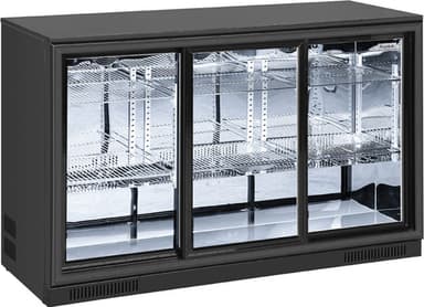 FrigeluX Backbar AB318MIR (svart/glas)