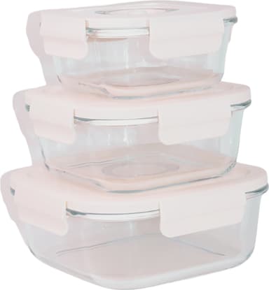 FoodEcoBox 3-pack fyrkantiga vakuum matlådor VCJ-14GS