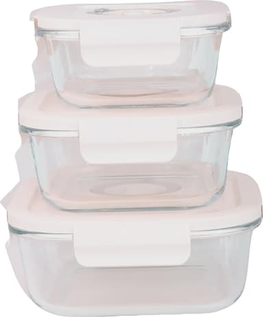 FoodEcoBox 3-pack fyrkantiga vakuum matlådor VCJ-14GS