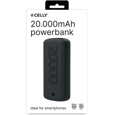 Celly PBE20000EVO PowerBank 10,5W 20.000 mAh Svart