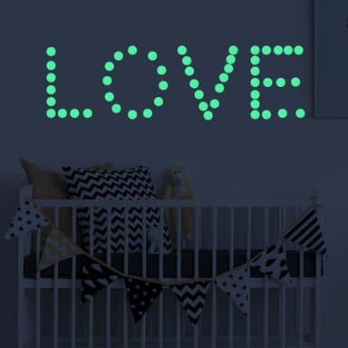 Glow in The Dark Dots Wall Stickers 407-delat Grön