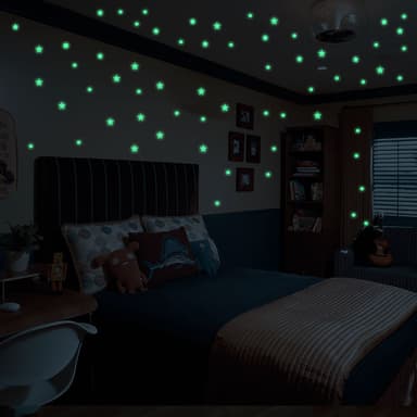 Glow in The Dark Dots Wall Stickers 407-delat Grön