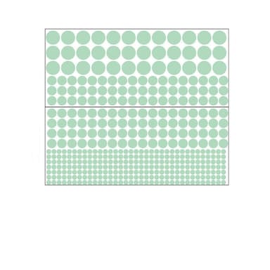 Glow in The Dark Dots Wall Stickers 407-delat Grön