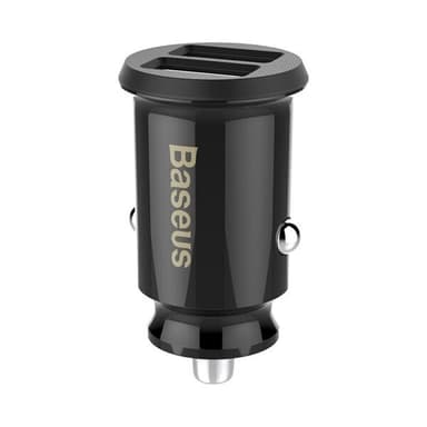 Baseus Grain Billaddare med 2xUSB 3,1A - Svart