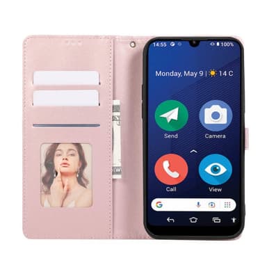 Blush mobilfodral 3-kort Doro 8210 - Blush Pink