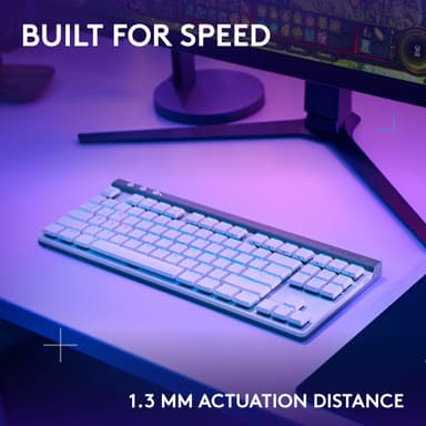 Logitech G G515 gamingtangentbord (taktilt, vitt)