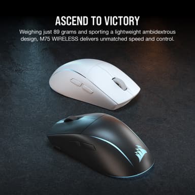 Corsair M75 RGB trådlös gamingmus (svart)