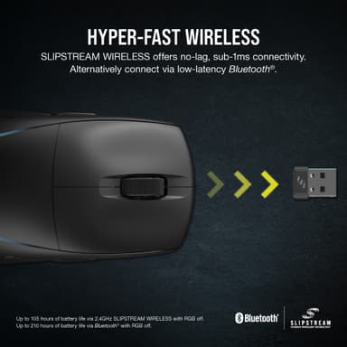 Corsair M75 RGB trådlös gamingmus (svart)
