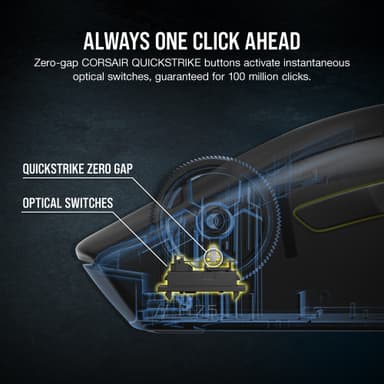 Corsair M75 RGB trådlös gamingmus (svart)