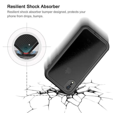 iPhone XR vattentätt fodral/skal Svart