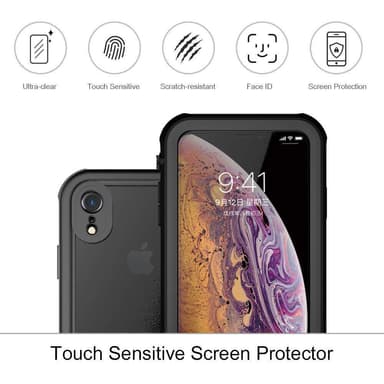 iPhone XR vattentätt fodral/skal Svart