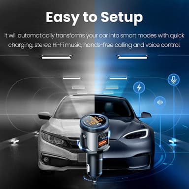 FM-sändare Bluetooth transmitter med snabbladdning