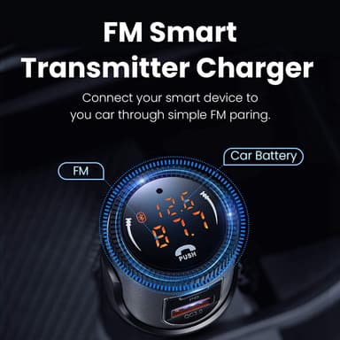FM-sändare Bluetooth transmitter med snabbladdning